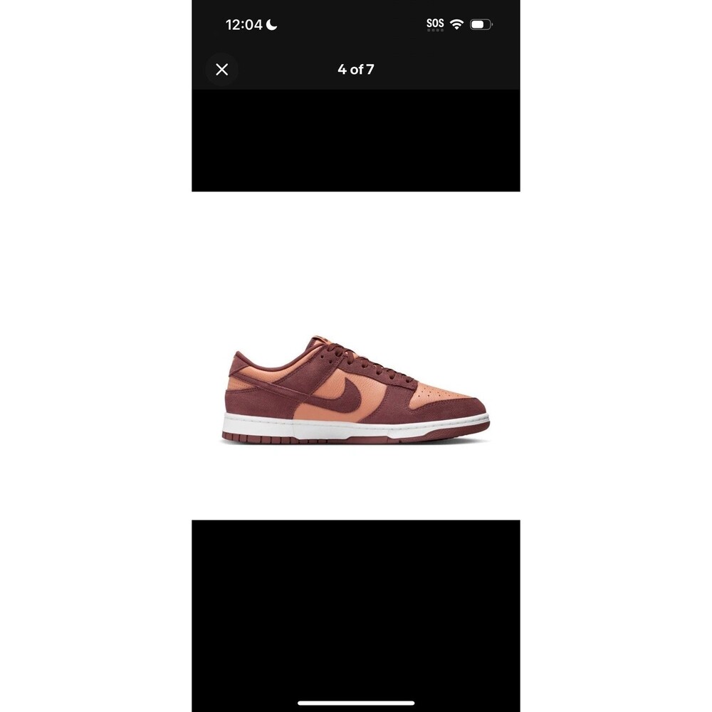 MENS NIKE DUNK LOW RETRO SE LEATHER/SUEDE_AMBER BROWN FQ8249-200-SIZE 8 - Picture 3 of 7